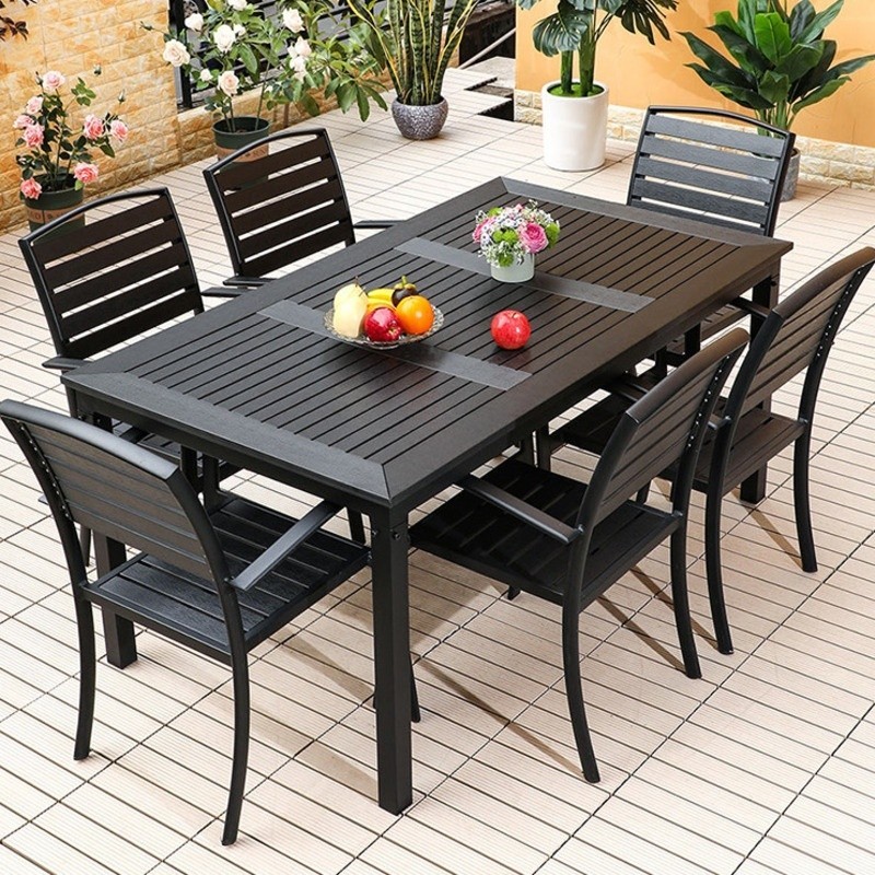 میز پلاستیکی مستطیل مناسب تراس و رستوران