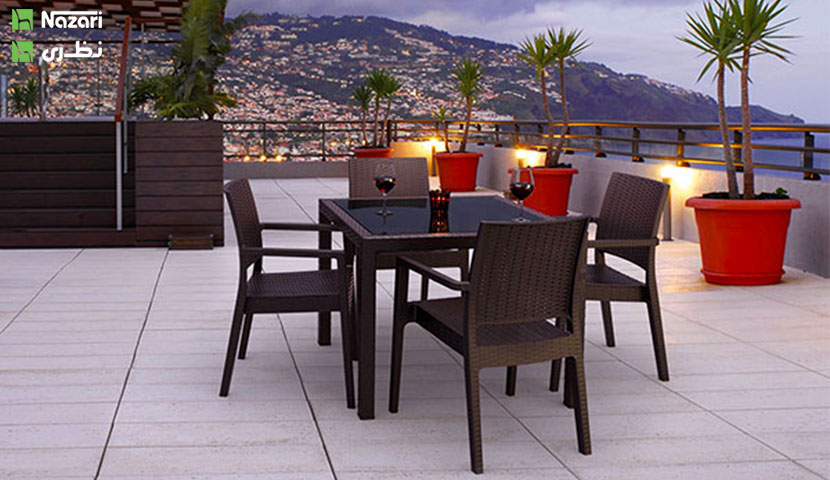 عرضه و فروش میز صندلی پلاستیکی ۶ نفره