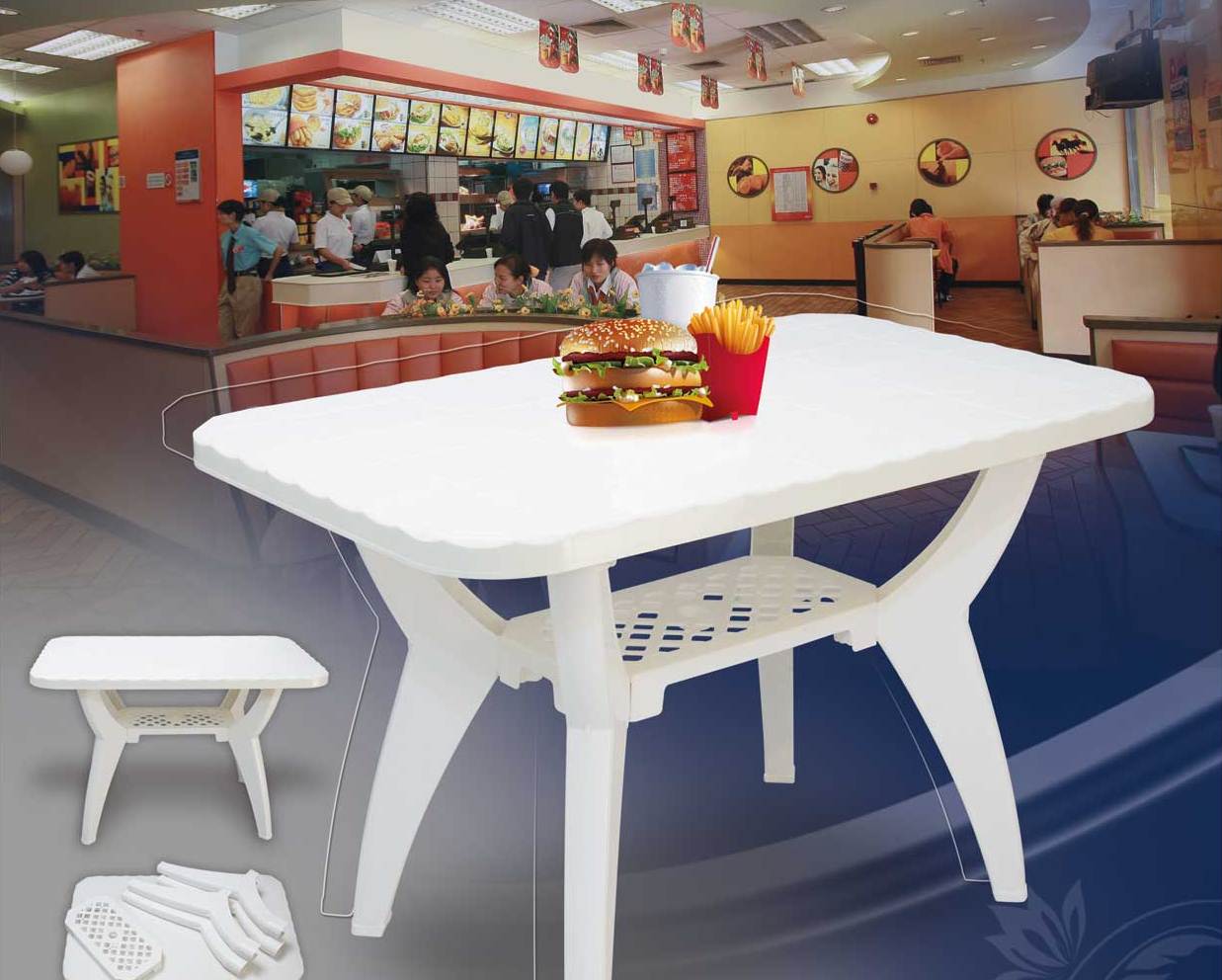 عرضه میز پلاستیکی پایه بلند زیر قیمت بازار