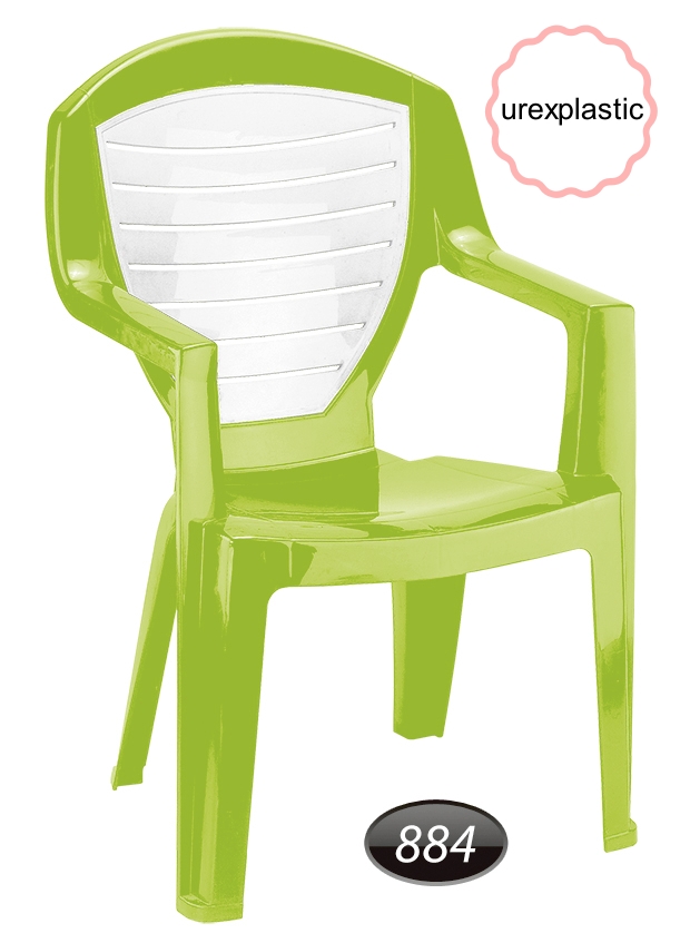 صندلی پلاستیکی دسته دار در رنگ‌بندی متنوع مناسب استفاده روزمره