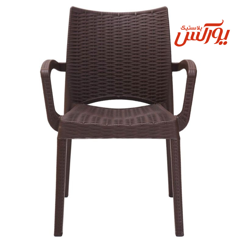 صندلی پلاستیکی حصیری با نشیمن راحت و طراحی ارگونومیک