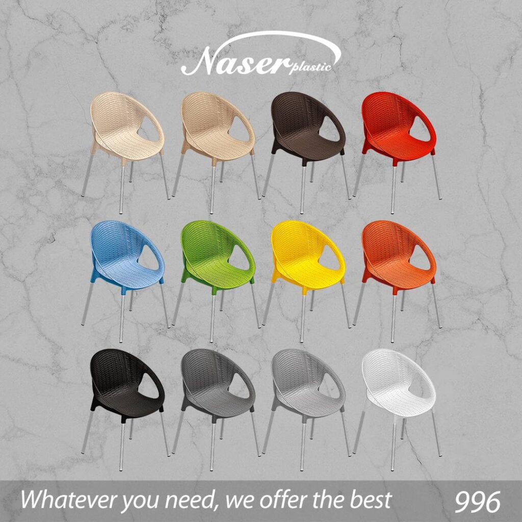 صندلی پلاستیکی رنگی در رنگبندی متنوع با کیفیت بالا