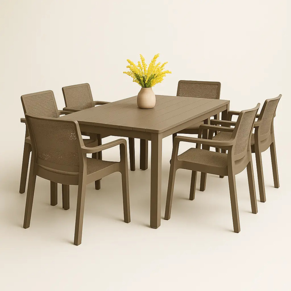 میز پلاستیکی مستطیل سبک با قابلیت جابهجایی آسان