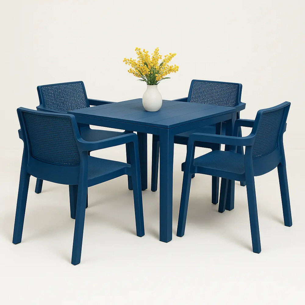 میز پلاستیکی ۴ نفره مناسب آشپزخانه، حیاط و فضای باز