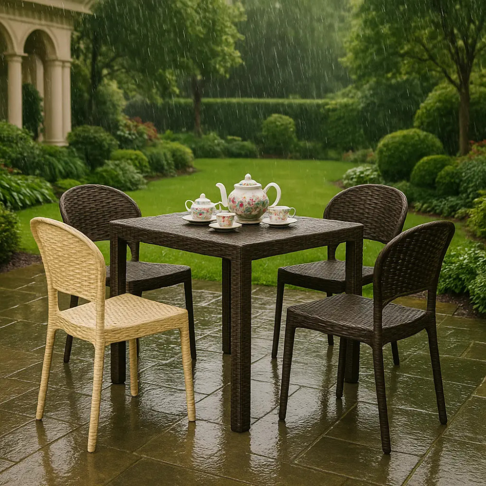 صندلی پلاستیکی طرح چوب با ظاهر طبیعی و طراحی شیک