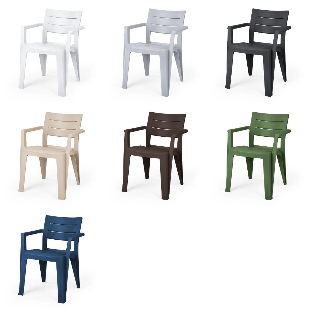 صندلی پلاستیکی رنگی مناسب حیاط، باغ و فضای باز