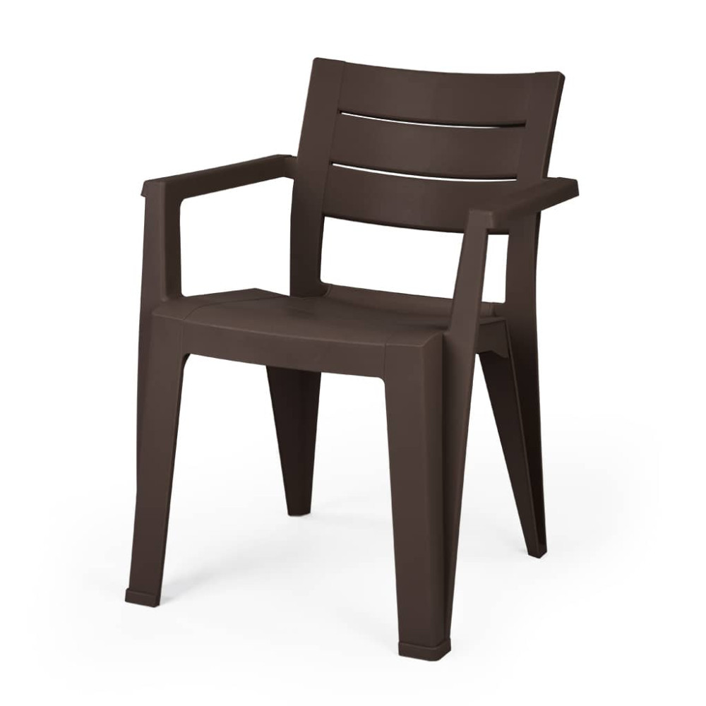 مدل مدرن صندلی پلاستیکی دسته دار مناسب حیاط و تراس